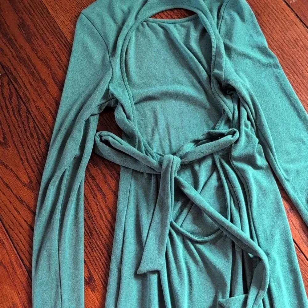 Free People - Aubre Open-Back Essential Maxi Dress Mermaid Green - Picture 6 of 6